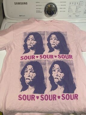 SOUR Graphic Tee - Pink with Purple Print
